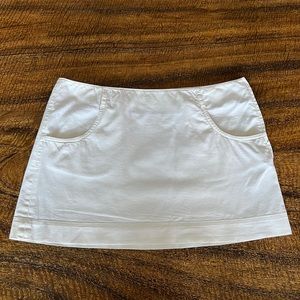 Prada white mini skirt.  Size 42.  White with no rips stains or tears.